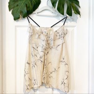Rebecca Taylor Cream and Black Tank Top